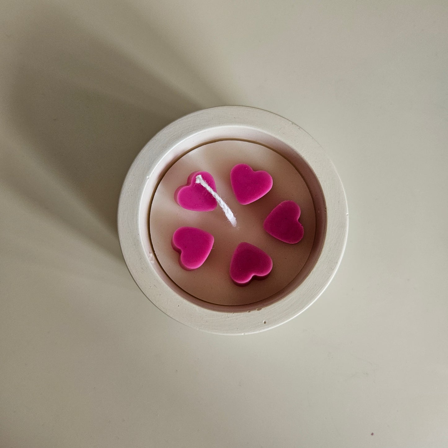 Round jar HEART candle