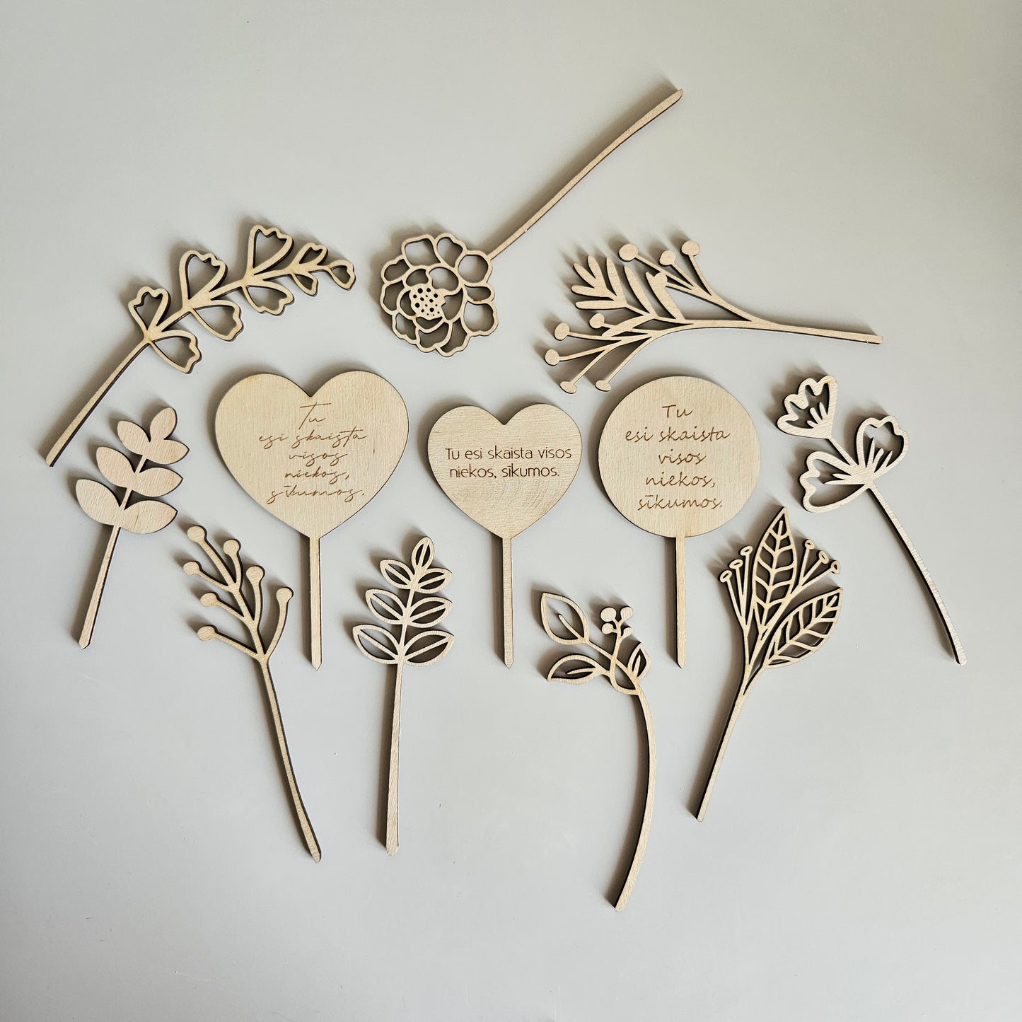 Candle flower bouquet in a plaster bowl peony and heart