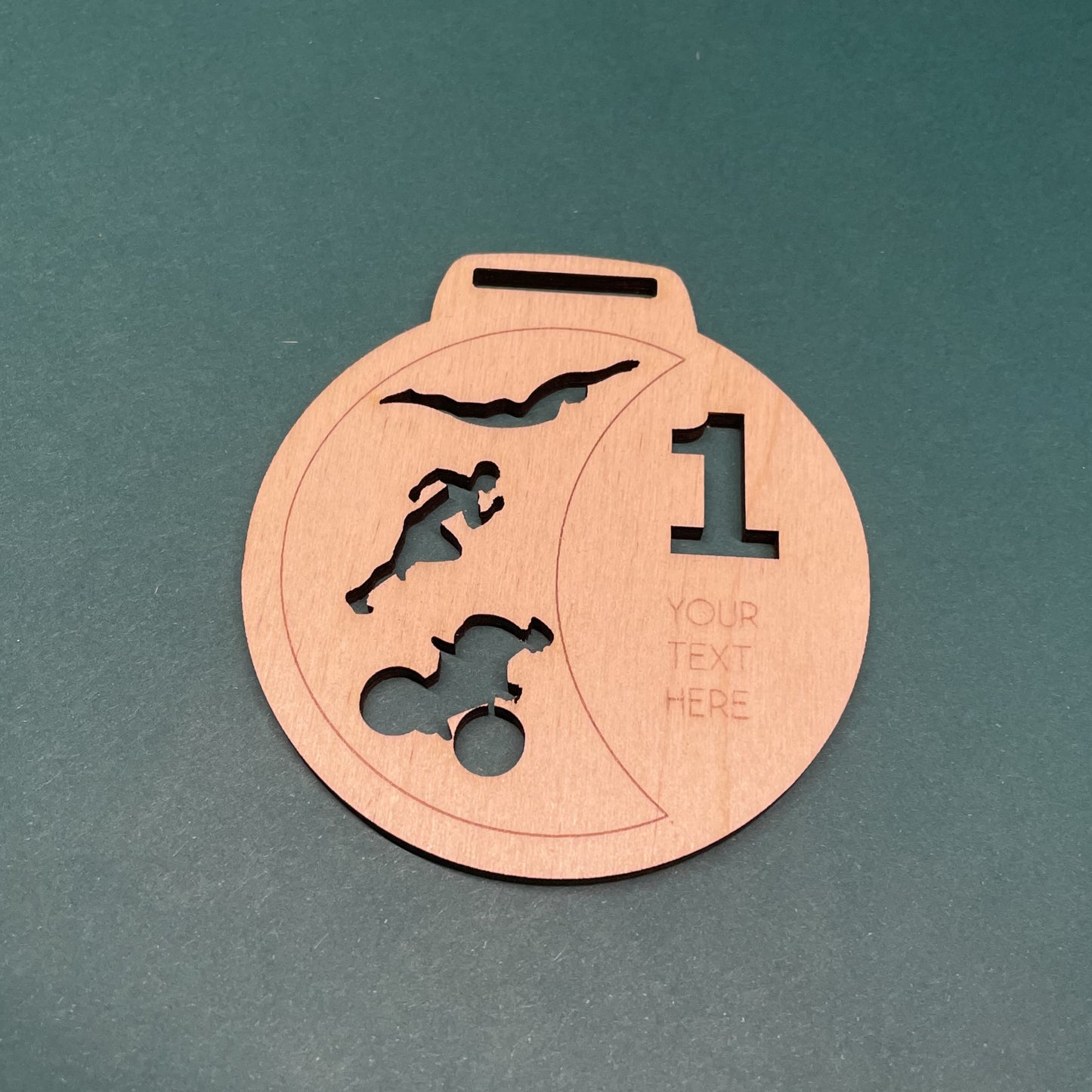 Triathlon Wooden medal set