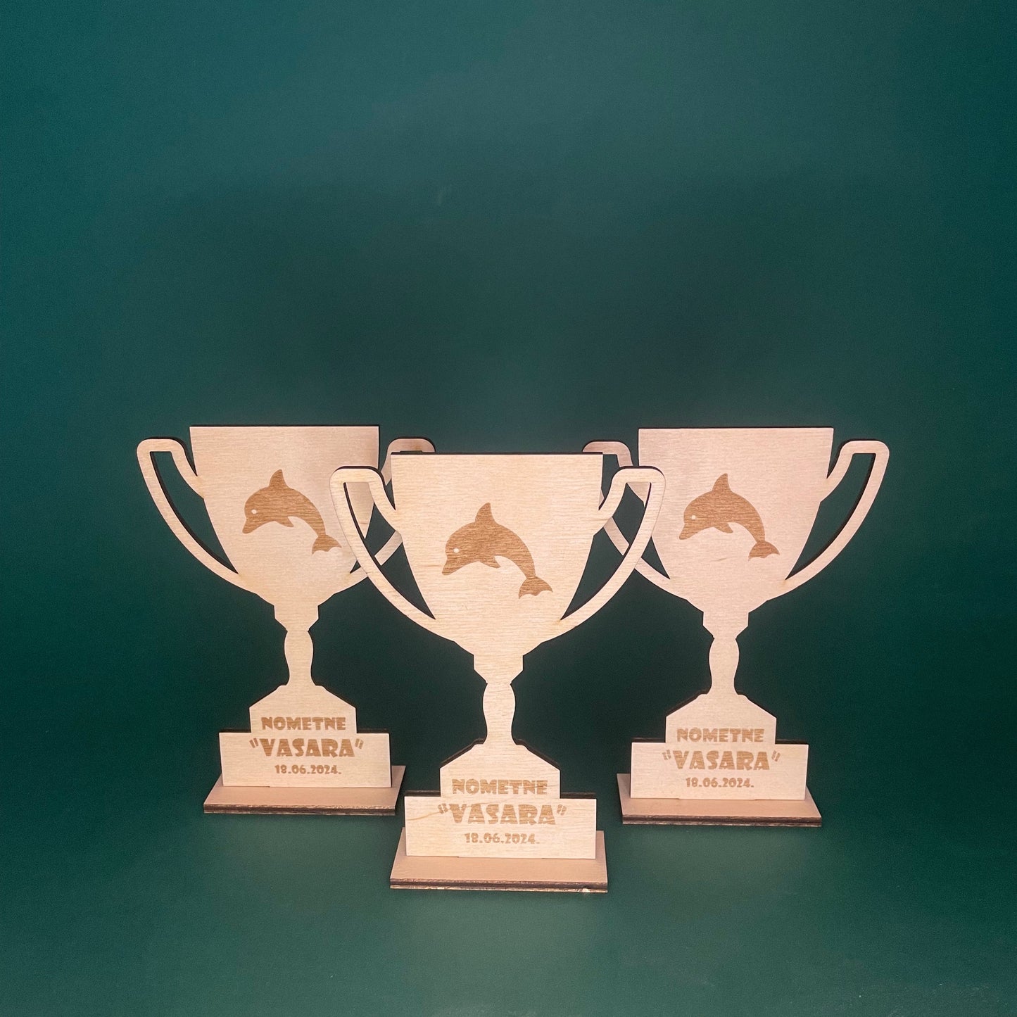 Wooden trophy set