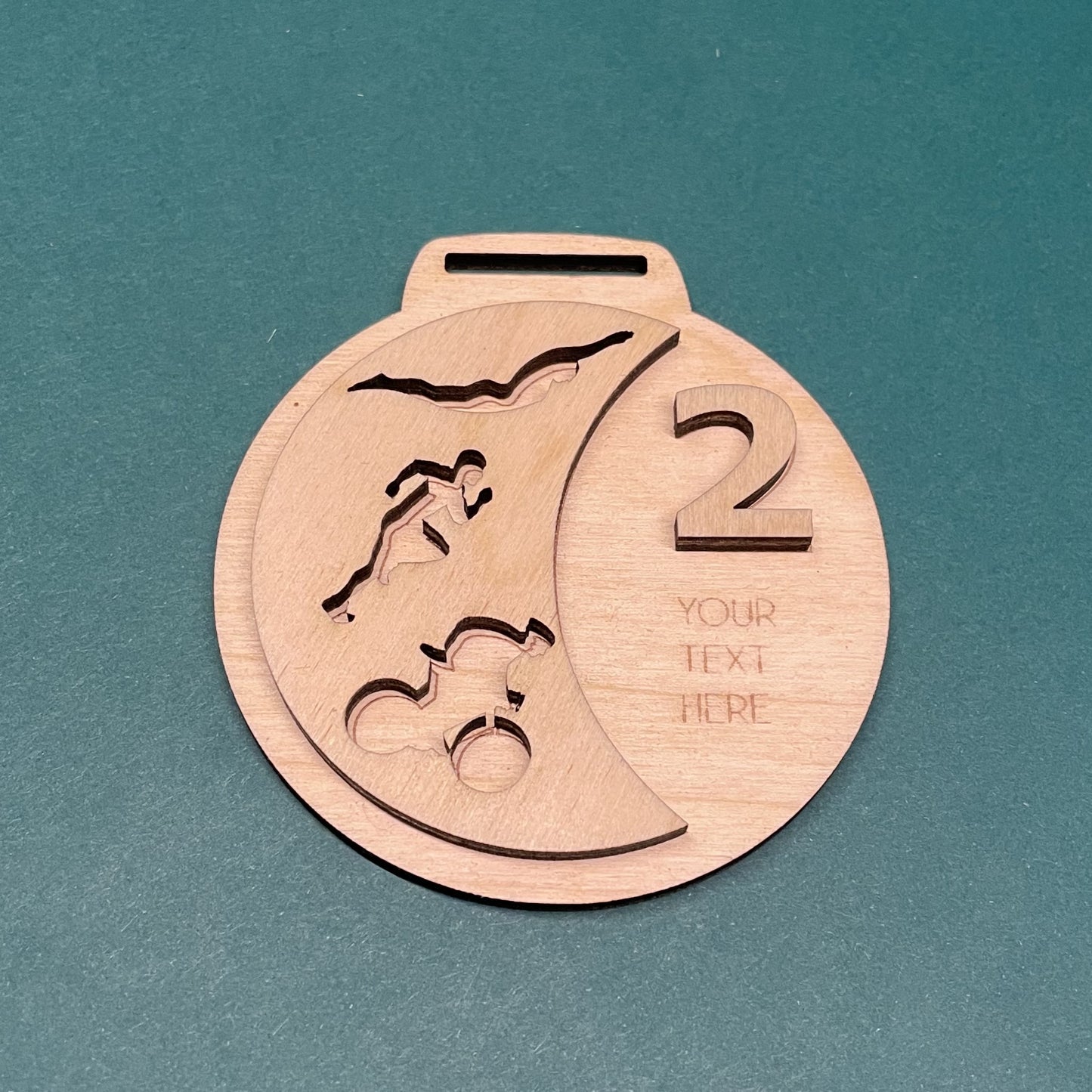 Triathlon Wooden medal set
