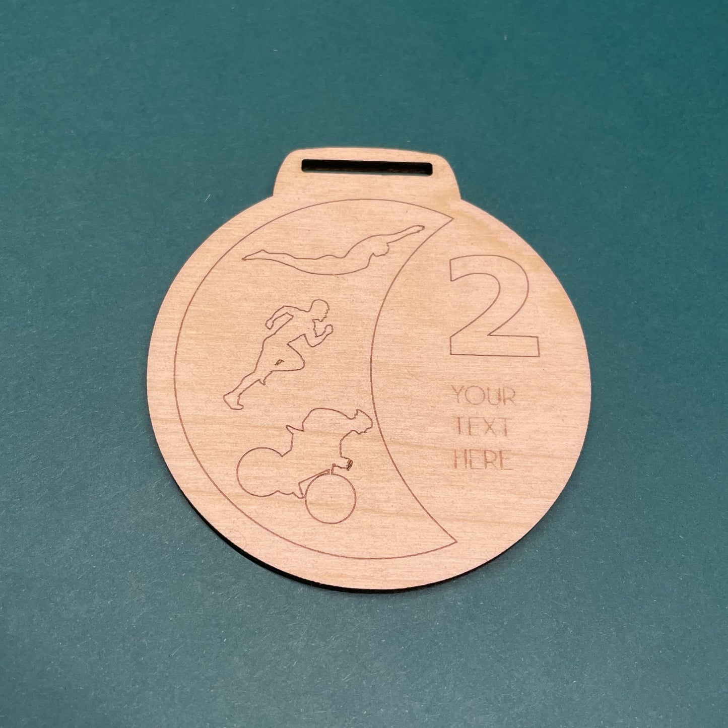 Triathlon Wooden medal set
