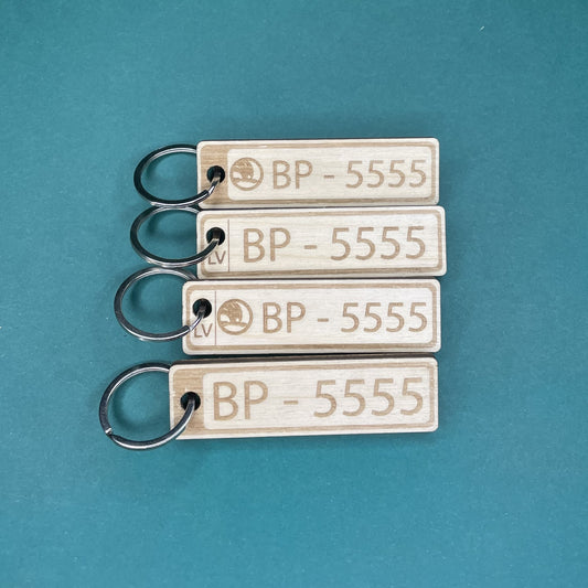 Car Number Keychain